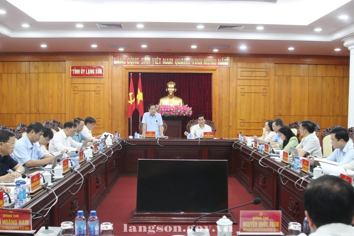 Đoàn Giám sát của Ủy ban Kiểm tra Trung ương làm việc với Ban Thường vụ Tỉnh ủy Lạng Sơn