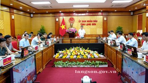 Đồng chí Đinh Hữu Học, Ủy viên Ban Thường vụ Tỉnh ủy, Phó Chủ tịch Thường trực UBND tỉnh chủ trì cuộc họp xem xét dự thảo Nghị quyết của HĐND tỉnh về phân bổ vốn đầu tư công nguồn ngân sách địa phương