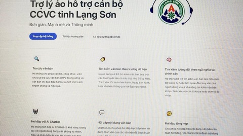 Trợ lý ảo Công chức số Xứ Lạng: Nâng cao hiệu quả thực thi công vụ từ ứng dụng trí tuệ nhân tạo