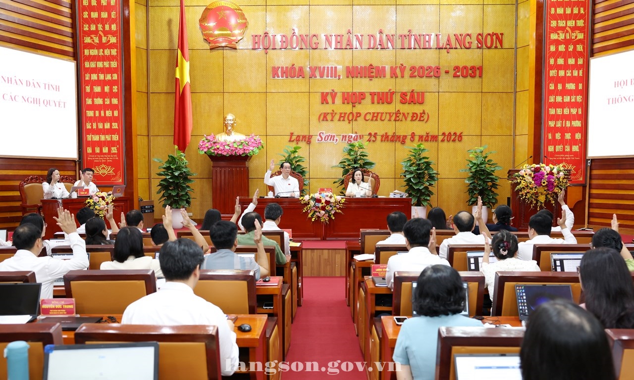 Kỳ họp thứ sáu (kỳ họp chuyên đề) Hội đồng nhân dân tỉnh khóa XVIII