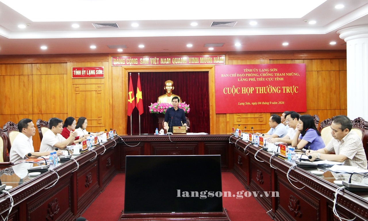 Họp Thường trực Ban Chỉ đạo phòng, chống tham nhũng, lãng phí, tiêu cực tỉnh